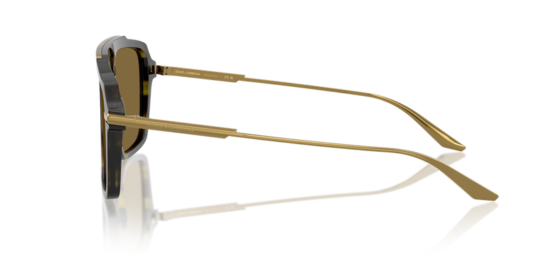 Dolce & Gabbana DG4477 in Striped Olive / Brown (3447S7) - Alternate View
