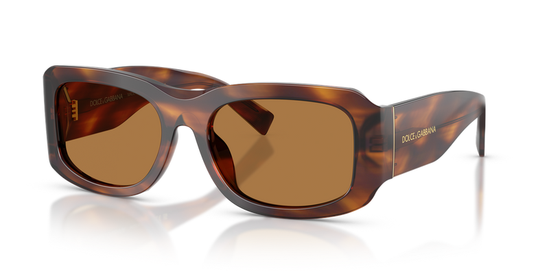 Dolce & Gabbana DG4503 in Striped Brown / Bronze (306373) - Front View
