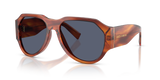 Striped Ginger / Dark Blue Polarized (32212V)