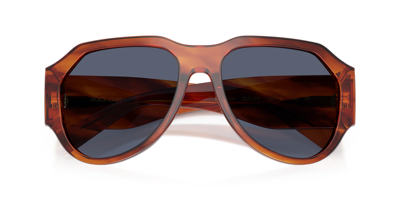 Dolce & Gabbana DG4504 in Striped Ginger / Dark Blue Polarized (32212V) - Alternate View