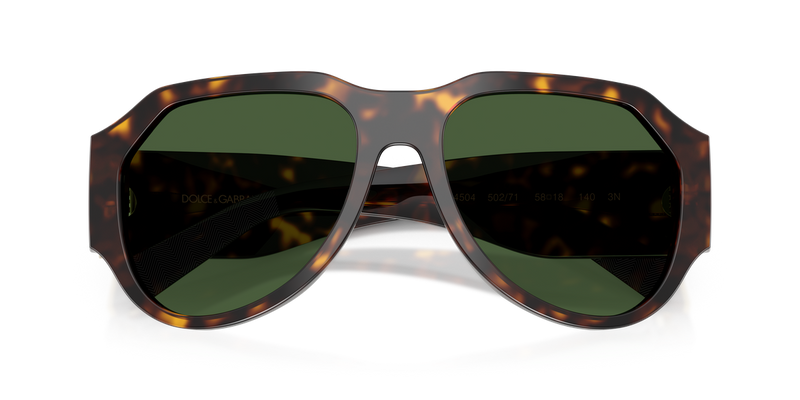 Dolce & Gabbana DG4504 in Havana / Dark Green (502/71) - Alternate View