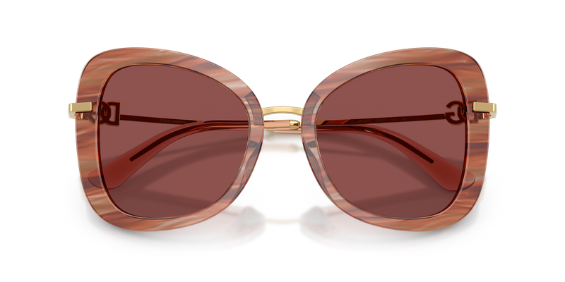 Dolce & Gabbana DG4535 in Striped Red / Dark Violet (347375) - Alternate View