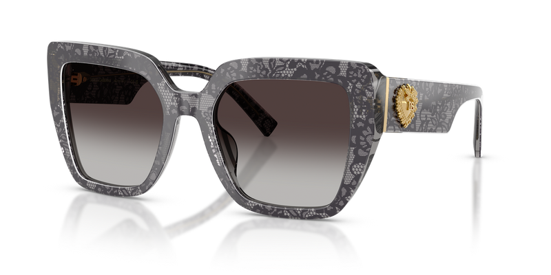 Dolce & Gabbana DG4538 in Print Black Lace / Grey Gradient (34718G) - Alternate View