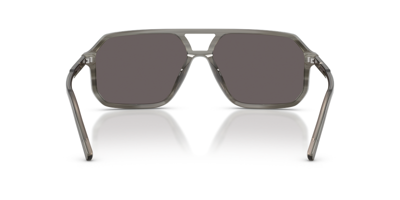 Dolce & Gabbana DG4541 in Grey On Striped Grey / Black Smoke (347987) - Temple Detail