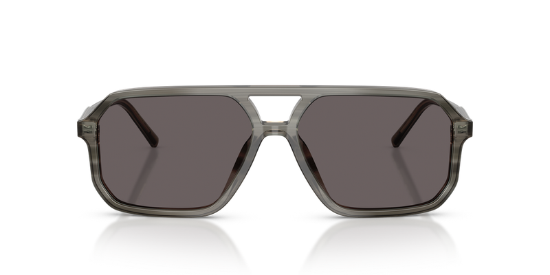 Dolce & Gabbana DG4541 in Grey On Striped Grey / Black Smoke (347987) - Alternate View