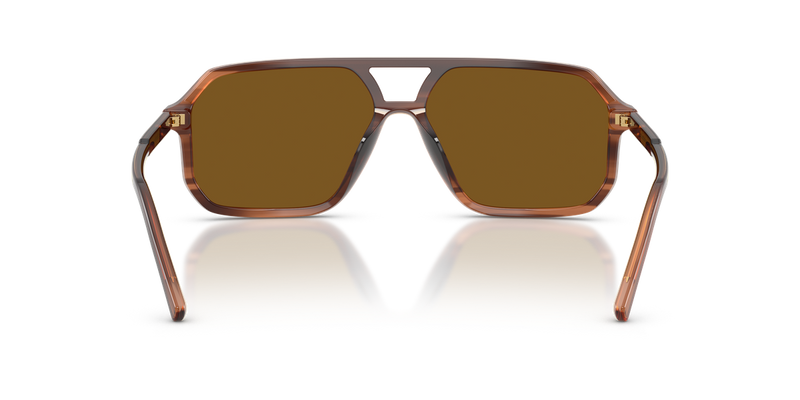Dolce & Gabbana DG4541 in Brown On Striped Brown / Dark Brown Polarized (348183) - Alternate View