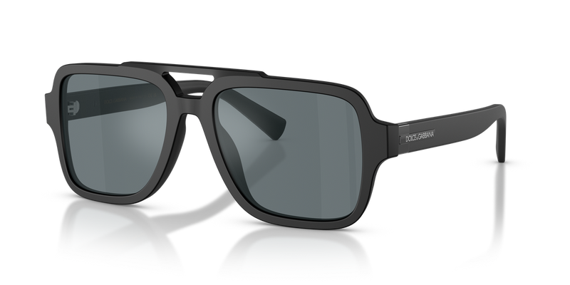 Dolce & Gabbana DG4544 in Matte Black / Grey Mirror Black (25256G) - Front View