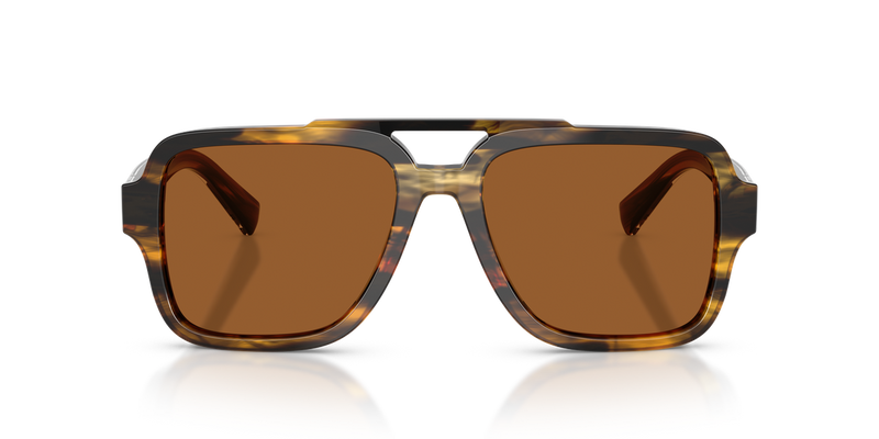Dolce & Gabbana DG4544 in Striped Brown / Brown (306363) - Alternate View