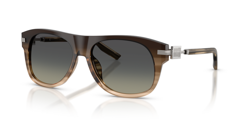 Dolce & Gabbana DG4546 in Gradient Striped Grey / Grey Gradient (348411) - Front View