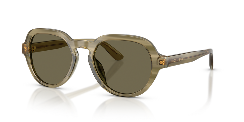 Dolce & Gabbana DG4567 in Transparent Green On Striped Green - Front View