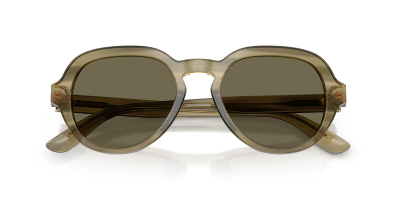 Dolce & Gabbana DG4567 in Transparent Green On Striped Green - Side View