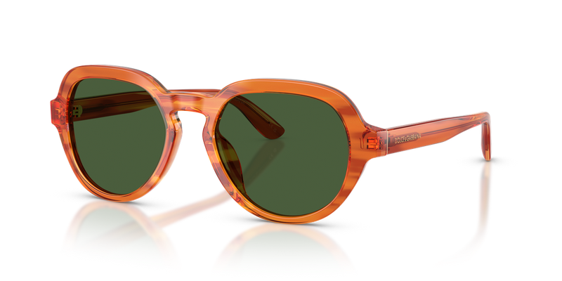 Dolce & Gabbana DG4567 in Transparent Camel On Striped Ginger - Alternate View