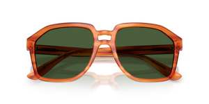 Transparent Camel On Striped Ginger / Dark Green Polarized (34839A)