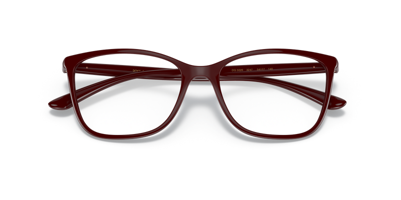 Dolce & Gabbana DG5026 in Bordeaux / Clear Blue Light Filter (3247) - Alternate View