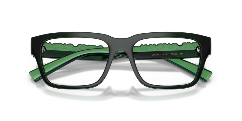Dolce & Gabbana DG5112 in Transparent Green / Demo Lens (3008) - Alternate View