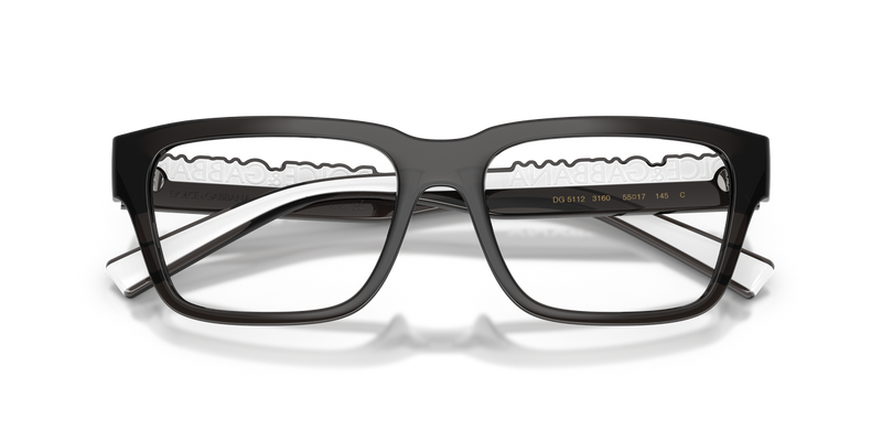 Dolce & Gabbana DG5112 in Transparent Dark Grey / Demo Lens (3160) - Alternate View