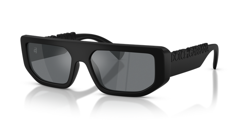 Dolce & Gabbana DG6203 in Matte Black / Light Grey Mirror Black (25256G) - Front View