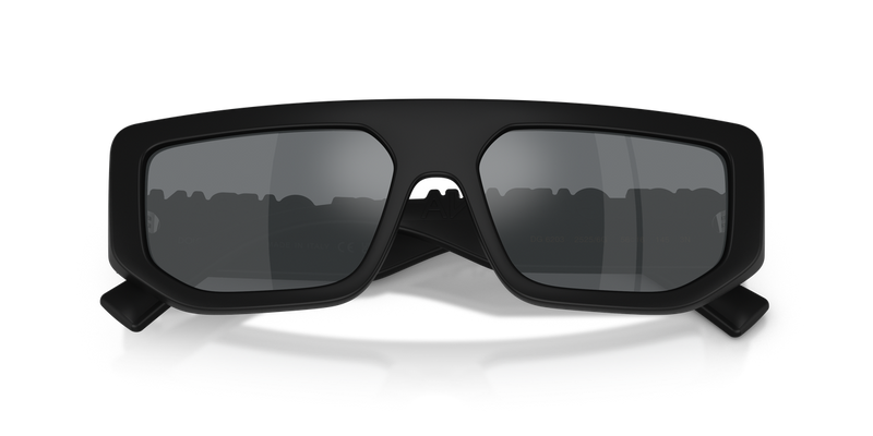 Dolce & Gabbana DG6203 in Matte Black / Light Grey Mirror Black (25256G) - Side View
