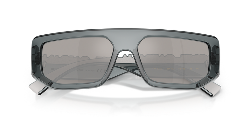 Dolce & Gabbana DG6203 in Transparent Dark Grey / Light Grey Mirror Silver (32556G) - Alternate View
