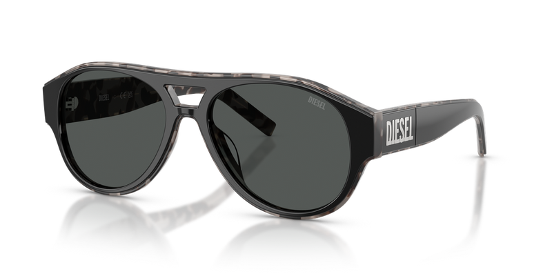 Diesel DL2023U in Top Nero/Tartaruga Ghiaccio - Front View