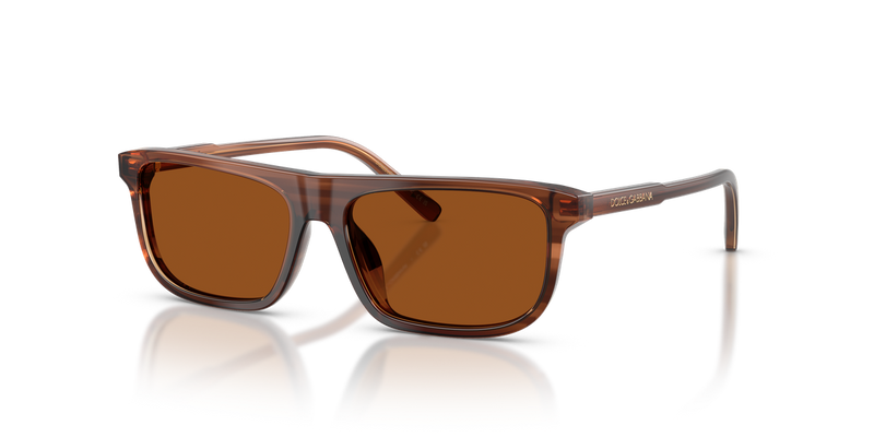 Dolce & Gabbana Kids 0DX4009 in Transparent Brown/Striped Brown - Front View