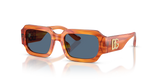 Transparent Camel/Striped Ginger / Dark Blue (348380)