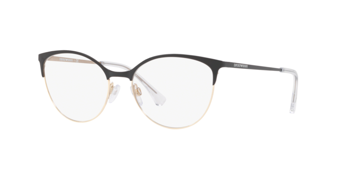 Emporio Armani EA1087 in Shiny Black & Pale Gold - Alternate View