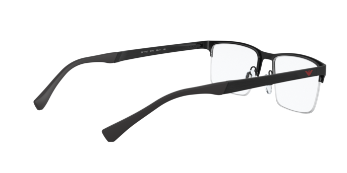 Emporio Armani EA1110D in Rubber Black / Demo Lens (3175) - Temple Detail