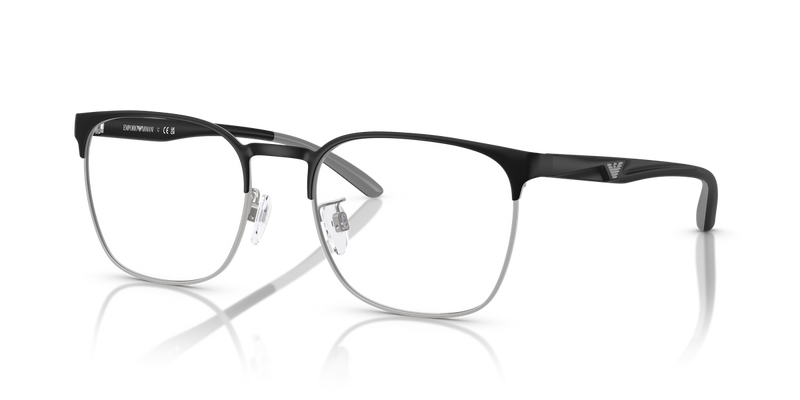 Emporio Armani EA1135D in Matte Black/Matte Silver / Demo Lens (3051) - Alternate View