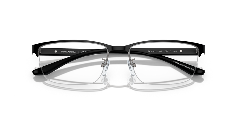 Emporio Armani EA1147 in Matte Gunmetal/Black - Side View