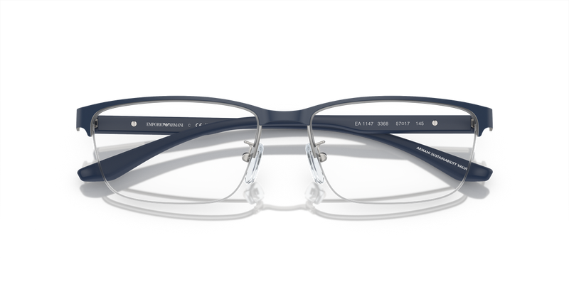 Emporio Armani EA1147 in Matte Silver/Bluette - Alternate View