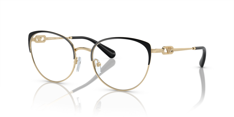 Emporio Armani EA1150 in Shiny Pale Gold/Black - Front View