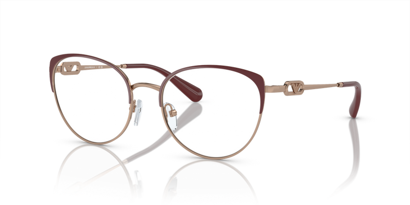 Emporio Armani EA1150 in Shiny Rose Gold/Bordeaux - Alternate View