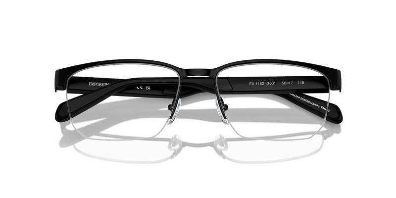 Emporio Armani EA1162 in Matte Black / Demo Lens (3001) - Side View