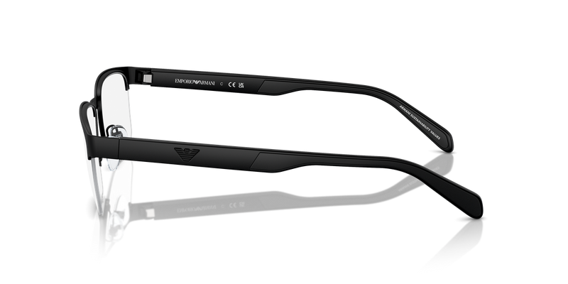 Emporio Armani EA1162 in Matte Black / Demo Lens (3001) - Back View