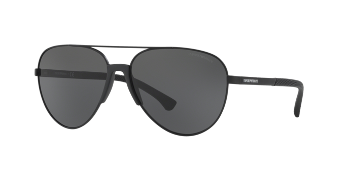 Emporio Armani EA2059 in Matte Black / Grey (320387) - Front View