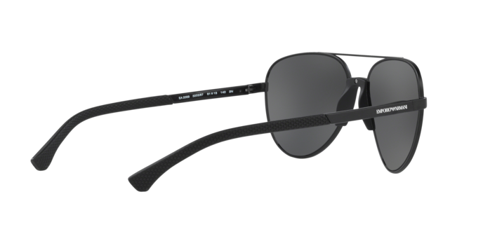 Emporio Armani EA2059 in Matte Black / Grey (320387) - Temple Detail