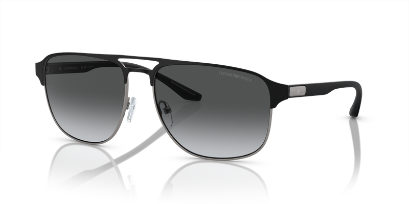 Emporio Armani EA2144 in Matte Gunmetal/Black / Polarized Grey Gradient (336511) - Front View