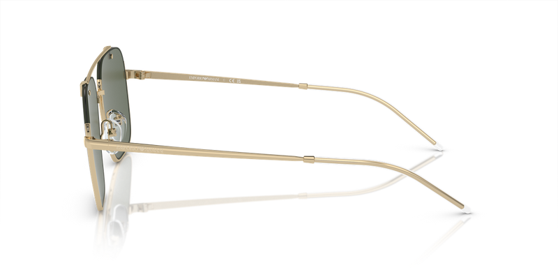 Emporio Armani EA2150 in Shiny Pale Gold / Dark Green (301371) - Back View