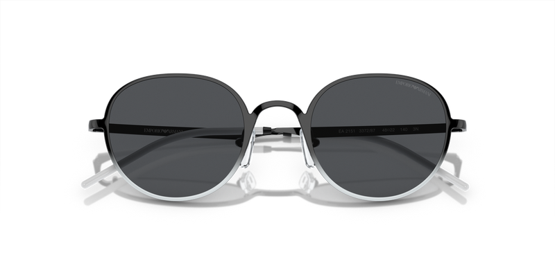 Emporio Armani EA2151 in Shiny Black/White / Dark Grey (337287) - Side View