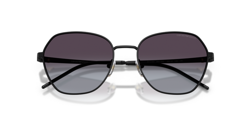 Emporio Armani EA2161 in Matte Black / Grey Gradient (30018G) - Side View