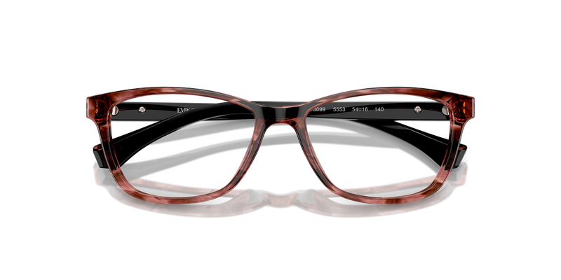 Emporio Armani EA3099 in Shiny Striped Pink - Alternate View