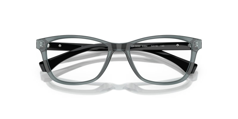 Emporio Armani EA3099 in Shiny Transparent Grey - Side View