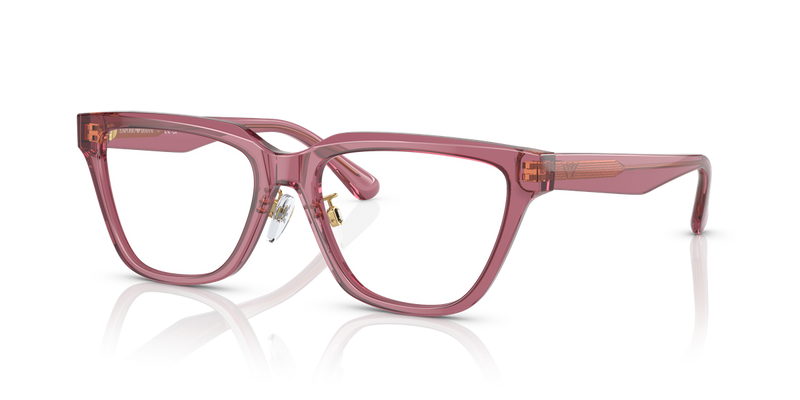 Emporio Armani EA3208F in Shiny Transparent Pink - Front View