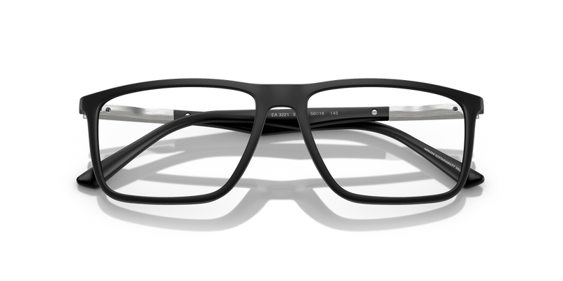 Emporio Armani EA3221 in Matte Black / Demo Lens (5001) - Side View