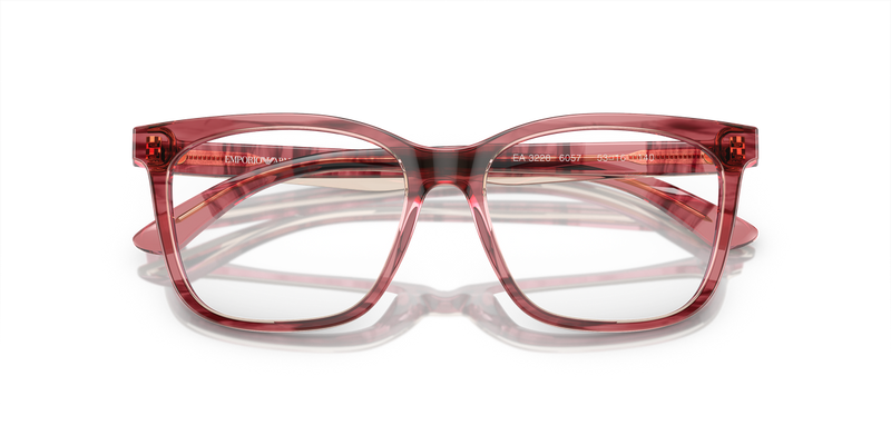 Emporio Armani EA3228 in Shiny Bordeaux/Top Light Brown - Side View