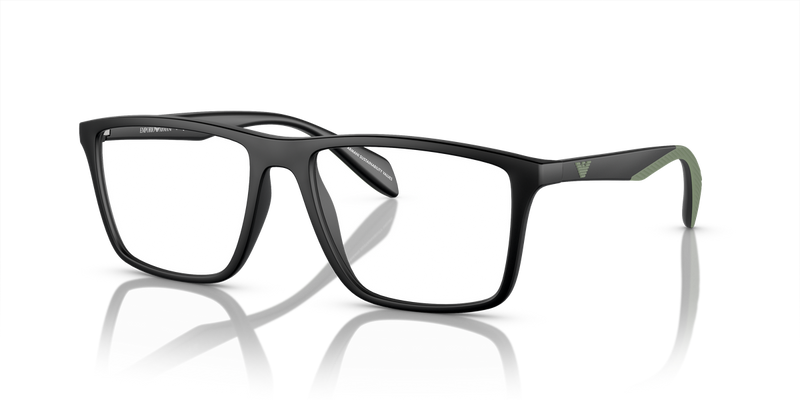 Emporio Armani EA3230 in Matte Black / Demo Lens (5001) - Front View