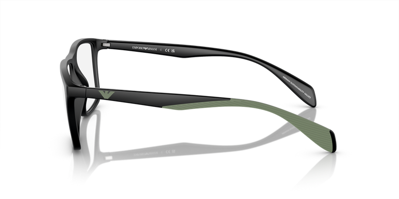 Emporio Armani EA3230 in Matte Black / Demo Lens (5001) - Back View