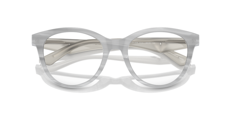 Emporio Armani EA3236 in Shiny Striped Grey / Demo Lens (6114) - Alternate View