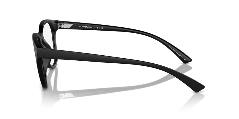 Emporio Armani EA3240U in Matte Black / Demo Lens (5001) - Back View